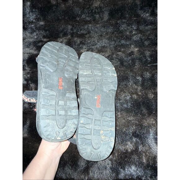 Teva Men's Hurricane Black Red Beige Lizard Sport Hiking Sandals Size 12 M - Picture 4 of 4